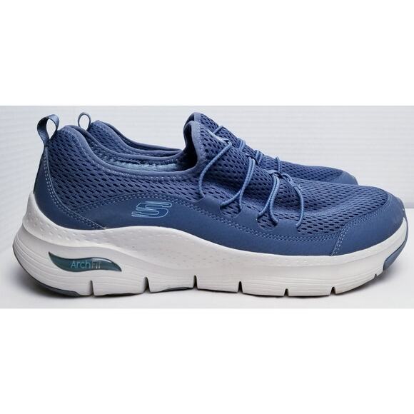 SKECHERS Women's Navy Arch Fit "LUCKY THOUGHTS" #149056 Slip On Size 11 - Picture 2 of 12